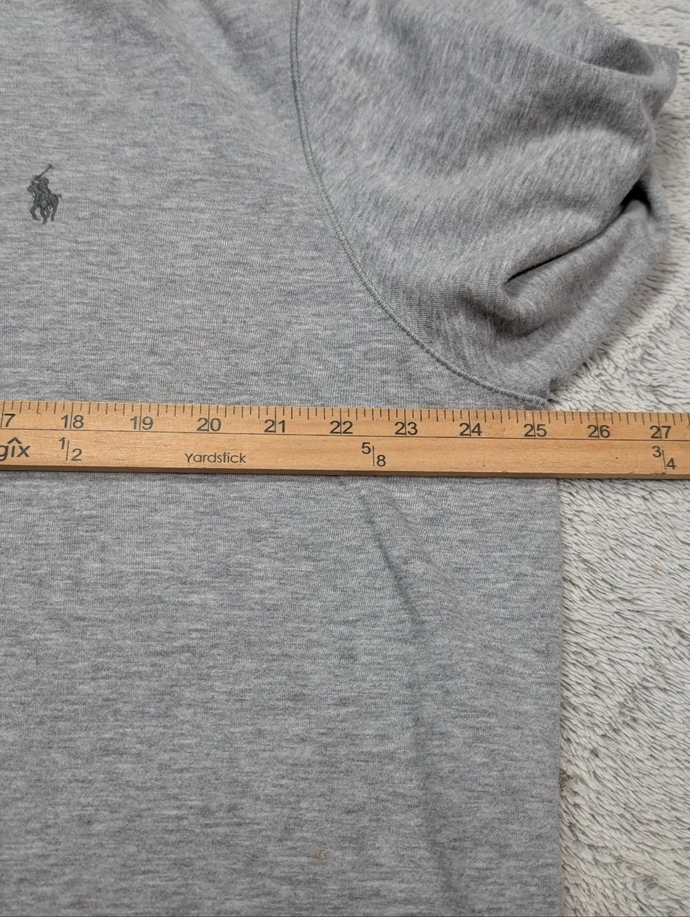 Polo Ralph Lauren Jacket Mens XL Gray Heather Luxury Jersey ¼ Zip Pullover